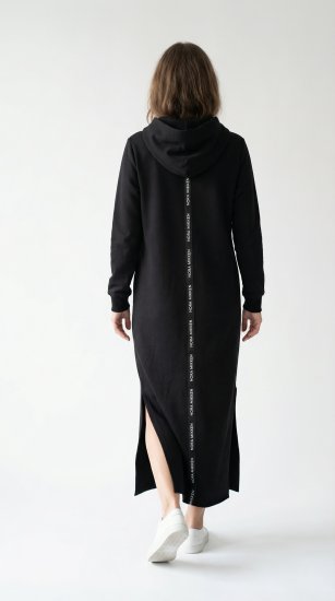 Nora Mikken MARI Maxi Hoodie Dress Black - Hupparit ja collegepaidat - 