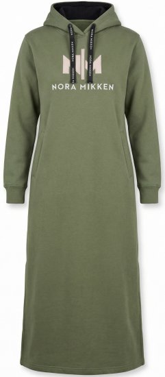 Nora Mikken MARI Maxi Hoodie Dress Green - Hupparit ja collegepaidat - 