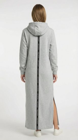 Nora Mikken MARI Maxi Hoodie Dress Grey - Hupparit ja collegepaidat - 