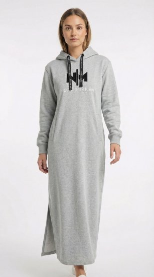 Nora Mikken MARI Maxi Hoodie Dress Grey - Hupparit ja collegepaidat - 