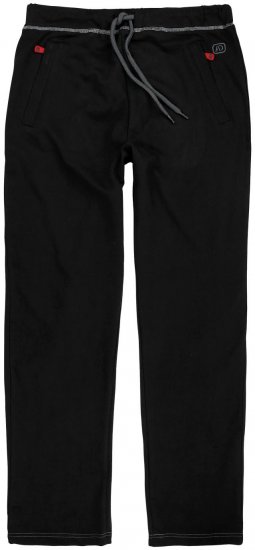 Adamo Markus Sweatpants with draw-cord Black - Collegehousut ja collegeshortsit - Miesten Isot collegehousut ja collegeshortsit
