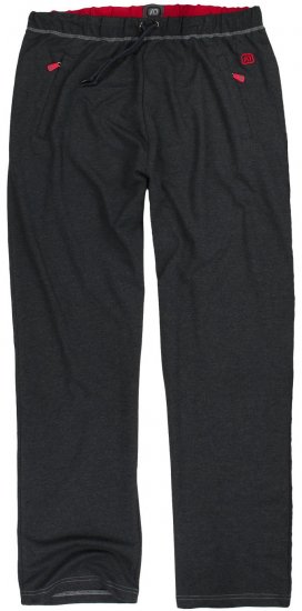 Adamo Markus Sweatpants with draw-cord Charcoal - Collegehousut ja collegeshortsit - Miesten Isot collegehousut ja collegeshortsit