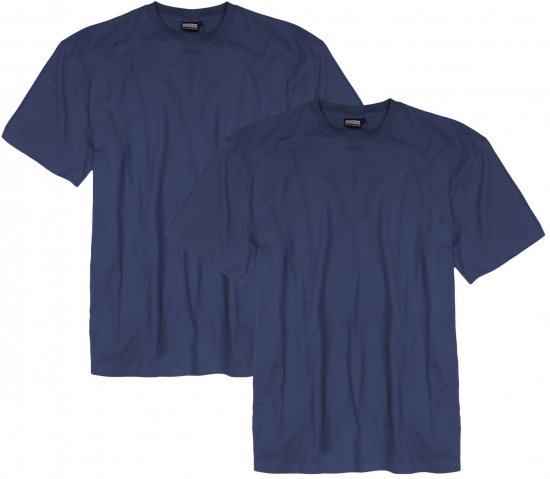 Adamo Marlon Comfort fit 2-pack T-shirt Denim Blue - T-paidat - Isot T-paidat 2XL – 14XL