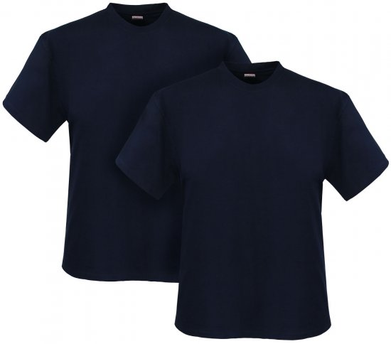 Adamo Marlon Comfort fit 2-pack T-shirt Navy - T-paidat - Isot T-paidat 2XL – 14XL