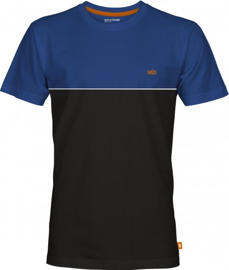 Motley Denim Athens Two-Toned T-Shirt Black/Royal Blue - T-paidat - Isot T-paidat 2XL – 14XL