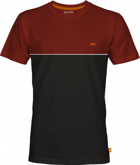 Motley Denim Athens Two-Toned T-Shirt Black/Red - T-paidat - Isot T-paidat 2XL – 14XL