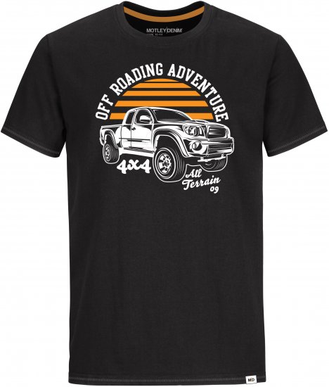 Motley Denim Meltham T-shirt Black - T-paidat - Isot T-paidat 2XL – 14XL