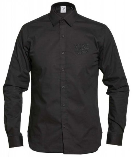 D555 Michael Couture Stretch Shirt Black - Kauluspaidat - Miesten isot kauluspaidat 2XL – 8XL