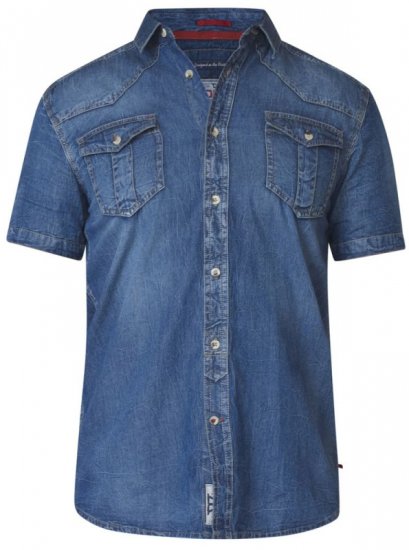 D555 Mike Denim Shirt - Kauluspaidat - Miesten isot kauluspaidat 2XL – 8XL