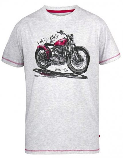 D555 Miles Vintage Rides Motorbike Crew Neck Printed T-Shirt - T-paidat - Isot T-paidat 2XL – 8XL