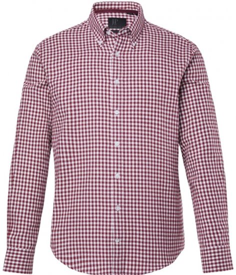 JP1880 Checked Flannel Shirt Long Sleeve Light Red Tall - MIESTEN VAATTEET MT-6XLT - Pitkien miesten vaatteet