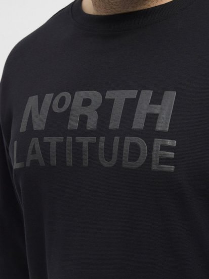 North Latitude 53123 Logollinen collegepaita Musta - Hupparit ja collegepaidat - Miesten hupparit ja collegepaidat isot koot