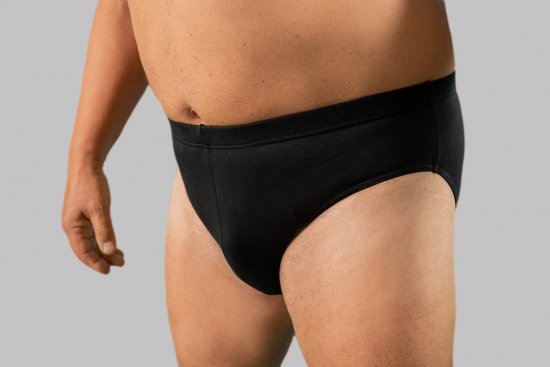 20 Nodi Stretch Cotton Briefs with Embroidered Side Label Black - Alusvaatteet & Uimavaatteet - Miesten Isot alusvaatteet 