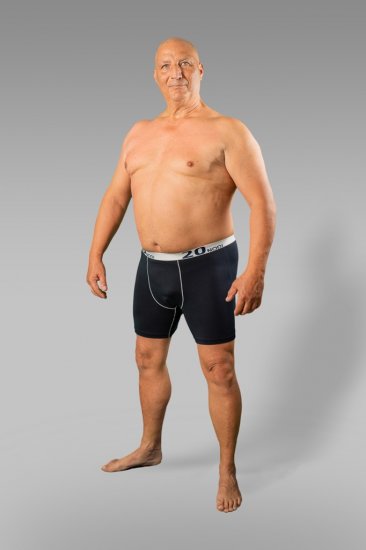 20 Nodi Stretch Cotton Boxer with Medium Leg 3-pack Black/Blue - Alusvaatteet & Uimavaatteet - Miesten Isot alusvaatteet 