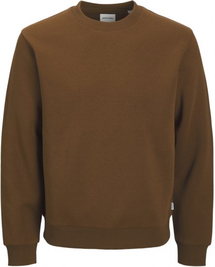 Jack & Jones Bradley Sweatshirt Brown - Hupparit ja collegepaidat - Miesten hupparit ja collegepaidat isot koot
