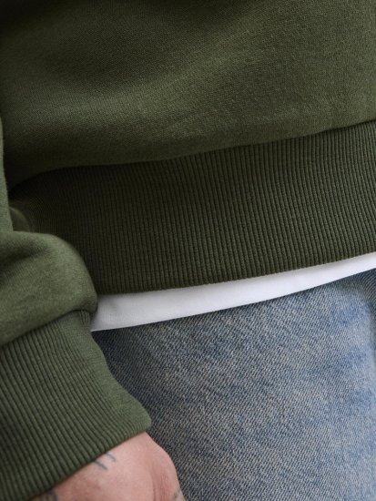 Jack & Jones Bradley Sweatshirt Green - Hupparit ja collegepaidat - Miesten hupparit ja collegepaidat isot koot