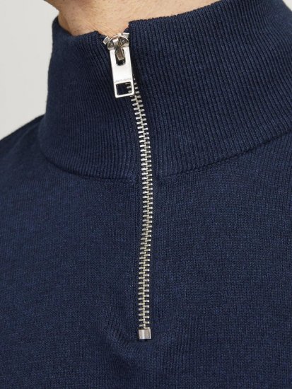 Jack & Jones Emil Knitted Pullover Blue - Hupparit ja collegepaidat - Miesten hupparit ja collegepaidat isot koot