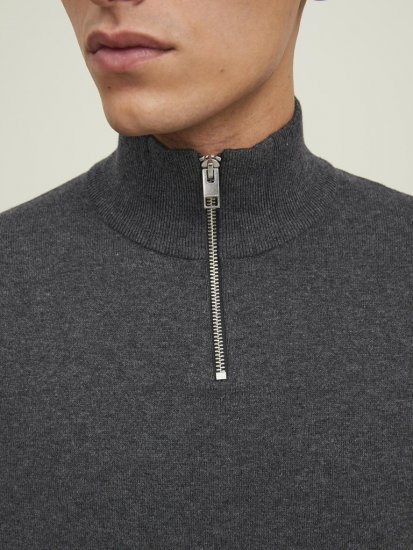 Jack & Jones Emil Knitted Pullover Grey - Hupparit ja collegepaidat - Miesten hupparit ja collegepaidat isot koot