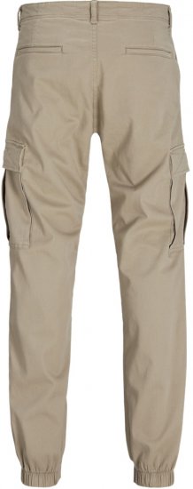 Jack & Jones Jonnie Cuffed Cargo Pants Beige - Farkut ja housut - Miesten isot farkut ja isot housut W40-W70
