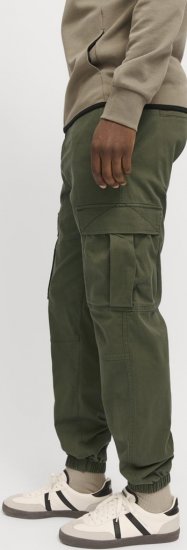 Jack & Jones Jonnie Cuffed Cargo Pants Green - Farkut ja housut - Miesten isot farkut ja isot housut W40-W70