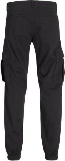 Jack & Jones Jonnie Cuffed Cargo Pants Black - Farkut ja housut - Miesten isot farkut ja isot housut W40-W70
