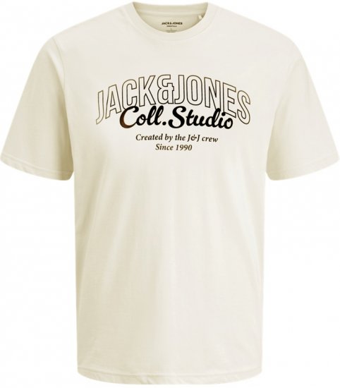 Jack & Jones Makoto T-Shirt Antique White - T-paidat - Isot T-paidat 2XL – 14XL