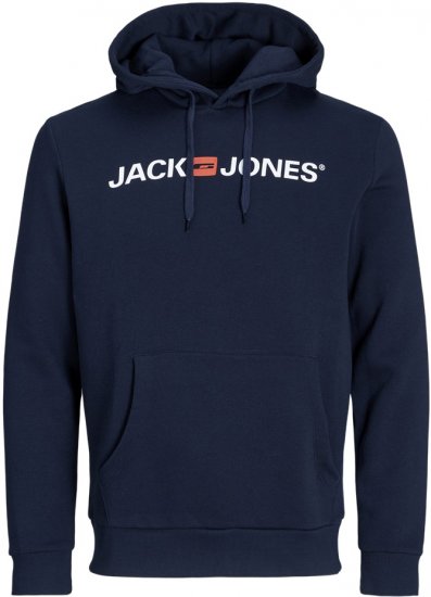 Jack & Jones ECORP Old Logo Hoodie Blue - Hupparit ja collegepaidat - Miesten hupparit ja collegepaidat isot koot