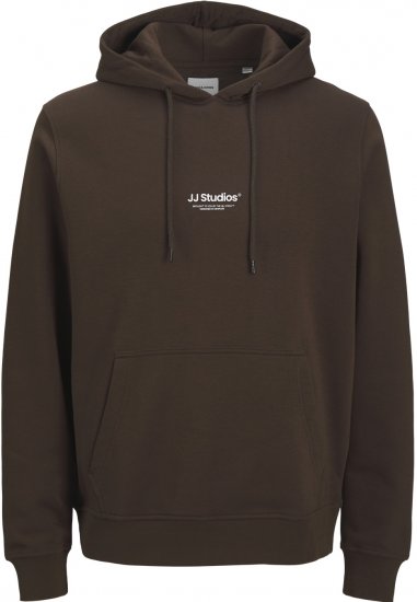 Jack & Jones Soho Hoodie Brown - Hupparit ja collegepaidat - Miesten hupparit ja collegepaidat isot koot