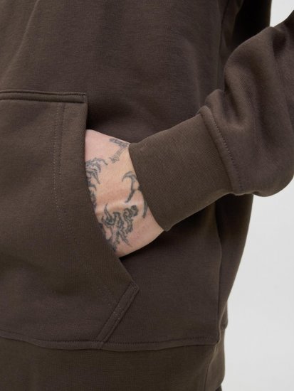 Jack & Jones Soho Hoodie Brown - Hupparit ja collegepaidat - Miesten hupparit ja collegepaidat isot koot