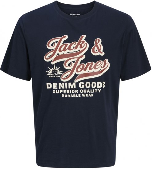 Jack & Jones Logo 2COL T-Shirt Blue - T-paidat - Isot T-paidat 2XL – 14XL