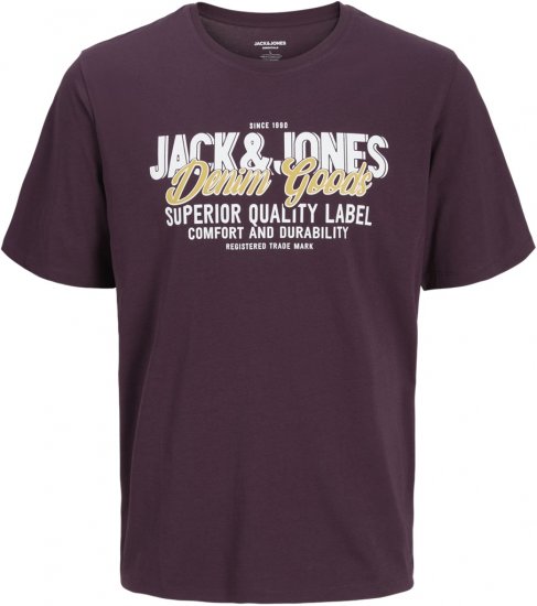 Jack & Jones Logo 2COL T-shirt Purple - T-paidat - Isot T-paidat 2XL – 14XL
