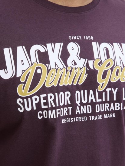 Jack & Jones Logo 2COL T-shirt Purple - T-paidat - Isot T-paidat 2XL – 14XL