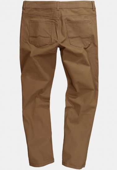 JP1880 Twill Trousers Belly Fit 5-Pocket Brown - Farkut ja housut - Miesten isot farkut ja isot housut W40-W70
