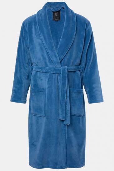 JP1880 Bathrobe with Spacious Pockets Denim Blue - Alusvaatteet & uimavaatteet - Miesten Isot alusvaatteet 
