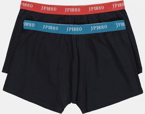 JP1880 FLEXNAMIC OEKO-TEX Boxer Shorts 2-Pack Black - Alusvaatteet & uimavaatteet - Miesten Isot alusvaatteet 