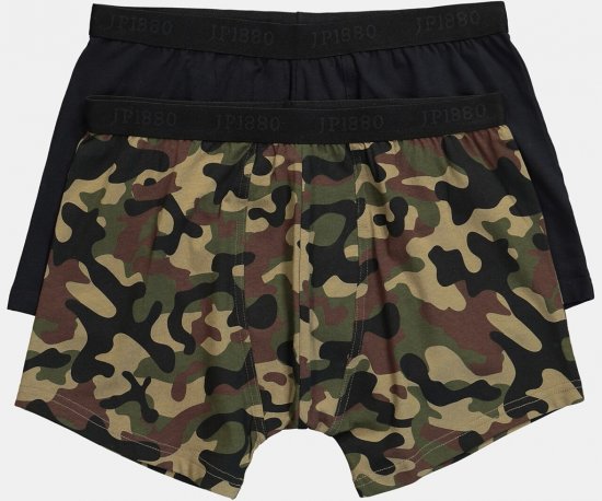 JP1880 FLEXNAMIC OEKO-TEX Boxer Shorts 2-Pack Green - Alusvaatteet & uimavaatteet - Miesten Isot alusvaatteet 