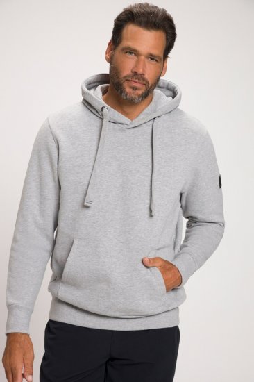 JAY-PI Hoodie with Soft Brushed Interior Grey - Hupparit ja collegepaidat - Miesten hupparit ja collegepaidat isot koot