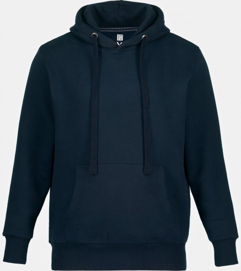 JAY-PI Hoodie with Soft Brushed Interior Navy - Hupparit ja collegepaidat - Miesten hupparit ja collegepaidat isot koot