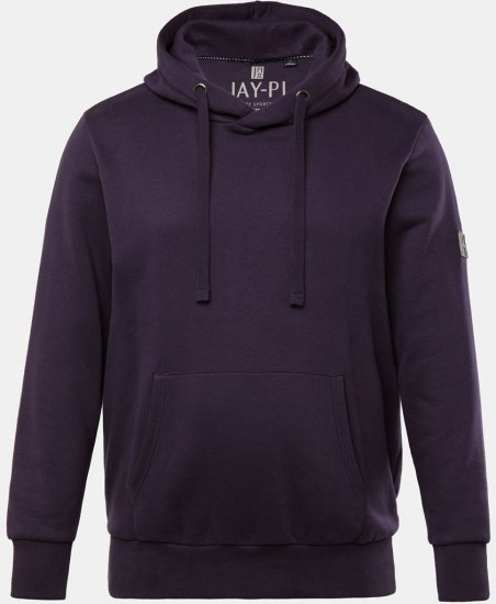 JAY-PI Hoodie with Soft Brushed Interior Purple - Hupparit ja collegepaidat - Miesten hupparit ja collegepaidat isot koot