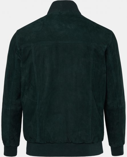 JP1880 Leather Jacket Suede with Stand-up Collar Dark Green - Takit - Miesten Takit, isot koot – 2XL – 12XL