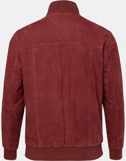 JP1880 Leather Jacket Suede with Stand-up Collar Red - Takit - Miesten Takit, isot koot – 2XL – 12XL