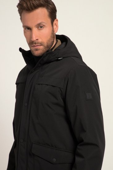 JP1880 Warm Parka with Wind Cuffs Black - Takit - Miesten Takit, isot koot – 2XL – 12XL
