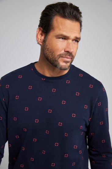 JP1880 Two-piece Pyjamas Long Sleeve and Long Trousers Navy - Alusvaatteet & uimavaatteet - Miesten Isot alusvaatteet 