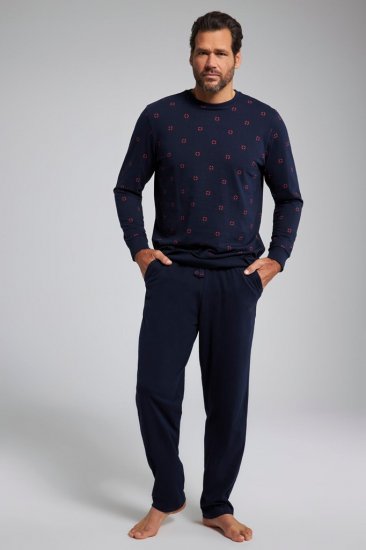 JP1880 Two-piece Pyjamas Long Sleeve and Long Trousers Navy - Alusvaatteet & uimavaatteet - Miesten Isot alusvaatteet 