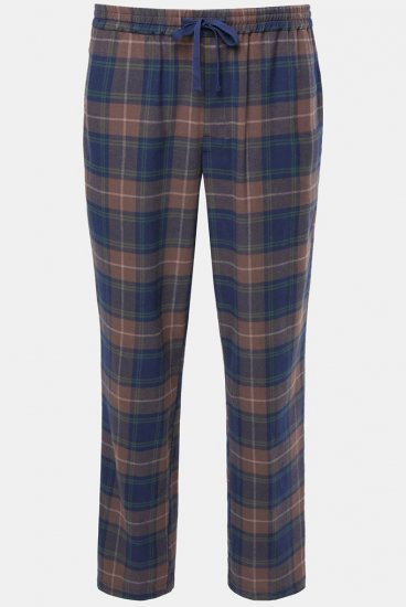JP1880 Pyjama Trousers Flannel Check Brown - Alusvaatteet & uimavaatteet - Miesten Isot alusvaatteet 
