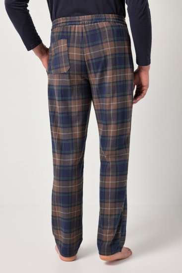 JP1880 Pyjama Trousers Flannel Check Brown - Alusvaatteet & uimavaatteet - Miesten Isot alusvaatteet 