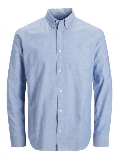Jack & Jones Brook Oxford Shirt Long Sleeve Blue - Kauluspaidat - Miesten isot kauluspaidat 2XL – 8XL