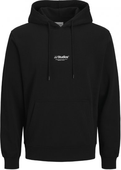 Jack & Jones Soho Hoodie Black - Hupparit ja collegepaidat - Miesten hupparit ja collegepaidat isot koot