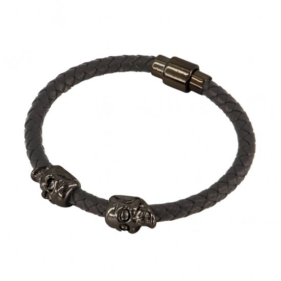 JP1880 Bracelet Skulls Black - Asusteet - 