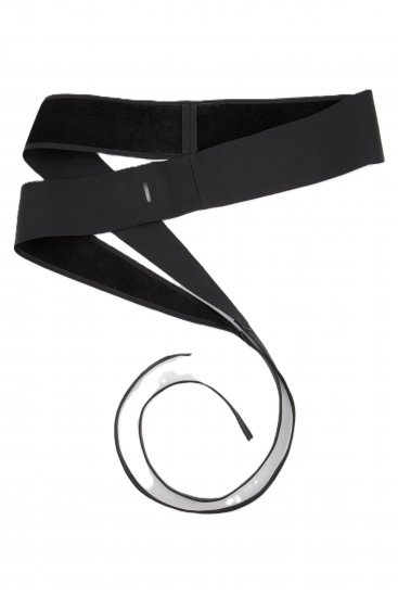 Ulla Popken Soft Leather Tie Belt Black - Vyöt - 